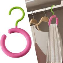 1/3pcs Colorful Closet Hat Hangers, Dopamine Creative Round Ring Hangers, Dorm Closet Hanging Hat Rack,Multi-Functional Home Storage Organizer, Suitable For Hats,Belts,Scarves Storage, Easy To Install Remove, Can Be Stacked, Daily Travel Essential - Multicolor - View 6