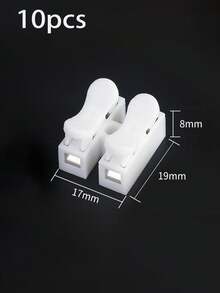Wire Connector, 100Pcs Multi‑Spec Optional Quick Terminal Connector, Push‑Type 2‑Pin Flame‑Retardant LED Light Connector, CH‑2 Two‑Position Press‑Type Wire Clip, Self‑Locking Quick Wiring Terminal For Lamp Connection - Multicolor - View 9