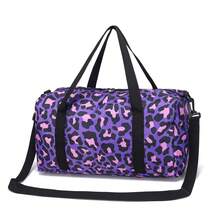 Leopard Print Versatile Travel Duffel Bag - Large Capacity, Foldable Sports & Training Shoulder Bag - Multicolor - View 5