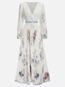 Women Long Dresses - Ivory White - View 5