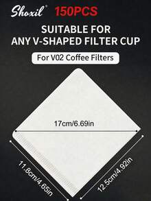 shoxil 50/100/150/200 lembar Filter Kertas Kopi Sekali Pakai Bentuk Persegi, Lembaran Filter Sekali Pakai untuk Seduh Kopi Tetes Manual, Praktis untuk Rumah, Dapur, Kantor, dan Berkemah, untuk Barista Rumahan dan Penikmat Kopi Harian - Putih - View 9