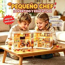 Set de maquetas de casas para construir una minihamburguesería, restaurante de comida rápida en miniatura, juguete para manualidades. - Multicolor - Ver 3