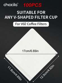 choxila 50/100/200pcs Disposable Square Coffee Filters, Single‑Use Paper For Manual Drip Coffee Making, Separates Coffee Grounds For Smooth Flavor, Suitable For Household Daily Brewing And Small Gatherings, For Casual Coffee Drinkers - White - View 15