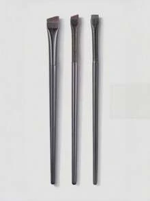 Black Ultra-Fine Blade Eyeliner Brush Soft Bristle Makeup Brush Portable Eyebrow Brush Multi-Function Under Eye Brush All-In-One Makeup Tool - Black - View 9