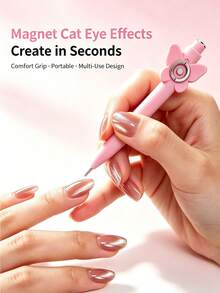 5-In-1 Fairy Wand Double-Sided Multi-Function Strong Nail Art Magnetic,For Cat Eye Gel Polish Nail Magnet Tool,Magic Manicure Tools, Professional Salon Quality Multifunctional Magnet,3D Magnetic Nail Design Accessory Tools. - Multicolor - View 4