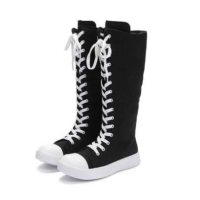 Women's All-Season Fashionable Flat Over-The-KneeBoots, Built-In Zipper, Breathable LightweightComfortable Sports Shoes, Parties And Daily Outings