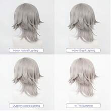 Yewell Grey And Pink Cosplay Wig Role-Playing Headgear Daily Series Japanese Cosplay Headgear Series Multi-Style Interpretation Of Cartoon Anime Suitable For Private Parties Daily Role-Playing Halloween - Grey - View 6