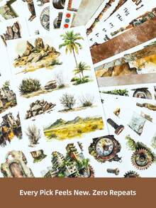 DanSoul 24 Sheets Large Aesthetic Planner Sticker Book, Adult Use, Pre-Cut Matte PET And Paper Stickers, Personalized Stickers, Suitable For Junk Journal, Handmade DIY, Notebook, Phone And Laptop Decoration - Journaling Stickers - View 4