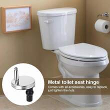 2/4pcs Stainless Steel Toilet Seat Repair Kit, Toilet Seat Accessories Cover Plate Screw Connectors, Durable Metal Repair Parts Combination Set - Accessories - View 9