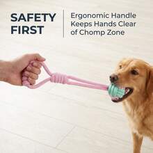 Knotted Dog Toy Durable Interactive Training Rope Toy Suitable For All Dog Sizes Indoor And Outdoor Play And Dental Cleaning - Pink - View 8