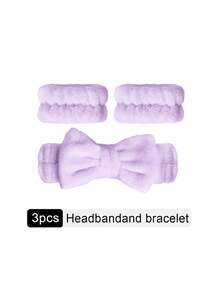 43Pcs/3pcs Purple Makeup Tool Kit Makeup Brushes Ultra Soft Cosmetic Sponges Triangle Powder Puffs Finger Puffs Bow Hairband For Foundation Concealer Powder Blending Professional Supplies - Purple - View 9