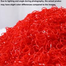 500pcs Girls Mini Disposable Hair Ties, Soft Elastic Hair Bands For Ponytail, Daily Use Hair Accessories - Red - View 4