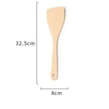 Peralatan Dapur Kayu - Sendok Kayu, Kayu Jati, Anti Lengket - Spatula Kayu, Tahan Lama - MultiWarna - View 5