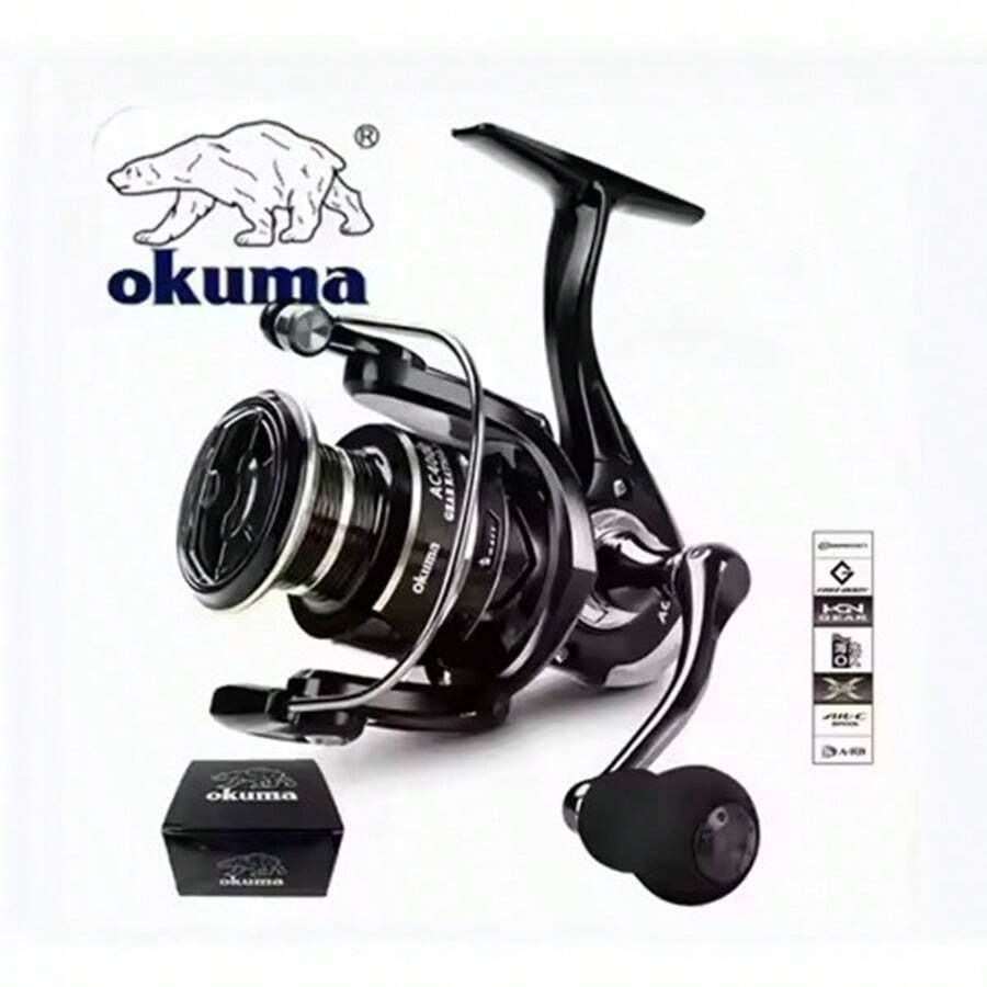 Gulungan Pancing Putar OKUMA untuk Air Tawar dan Air Asin, Gulungan Pancing Universal untuk Memancing, Perlengkapan Pancing, Rangka Logam Ultra Ringan, Halus, Tahan Lama, Kecepatan Tinggi - MultiWarna - View 1