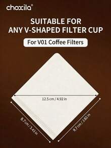 choxila 50/100/200pcs Disposable Square Coffee Filters, Single‑Use Paper For Manual Drip Coffee Making, Separates Coffee Grounds For Smooth Flavor, Suitable For Household Daily Brewing And Small Gatherings, For Casual Coffee Drinkers - White - View 7