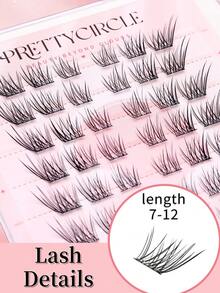 WANPIN 20-Pair Reusable Glue-Free Fox-Style Clustered False Eyelashes, Segmented False Eyelashes Suitable For Beginners, Instant Application, Lightweight, Soft And Comfortable Without Fatigue, High-End Natural Makeup Effect, Convenient For Daily Eye Makeup - C - View 5