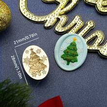 Christmas Series Embossed Pattern Wax Seal Stamp Copper Head 1pc - Perfect For Love Letters, Invitations, Holiday Cards, Diary Scrapbooking Decorations, DIY Crafts, Christmas, Christmas Eve - Christmas Series Stamp/1Pcs - View 10