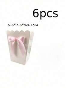 6/12/18pcs,Bow Popcorn Box Party Supplies Candy Favor Boxes Bags Candy Snack Mini Snack Candy Food Container Birthday - Multicolor - View 6