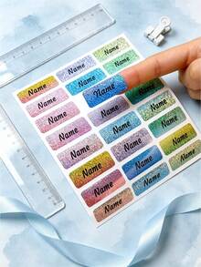 Personalized Waterproof Colorful Stickers, Letter Stickers, Suitable For Water Bottles, Office Supplies, Laptops And More. Add Personalized Elements To Your Living Space! Back To School Essential! - Multicolor - View 4