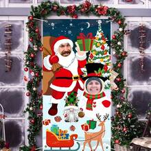 Spanduk Selamat Natal untuk Teras - Poliester, Tidak Membutuhkan Listrik, Cocok untuk Dekorasi Liburan Luar Ruangan dan Latar Belakang Pesta - Gambar potongan Santa Claus - View 6