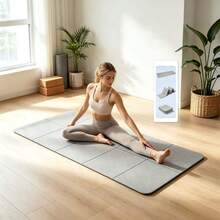 1pc Foldable Yoga Mat With Alignment Lines, Thick Anti-Slip Material, Suitable For Home Fitness Yoga, Pilates And Meditation - Multicolor - View 5