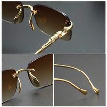 [HOYNI] Brand Design Fashion Rimless High-End Eyewear, Suitable For All Seasons, Elegant High-End Unisex Glasses, Fashion Gift - Fashion Accessory - Multicolor - View 4