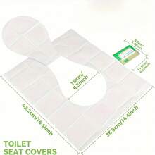 20/80pcs Disposable Toilet Seat Covers | Flushable Paper, Portable Sanitary Seat Covers For Travel And Hotels, Large Size And Universal, Convenient For Use In Public Toilets, Airplanes, And Camping - Multicolor - View 3