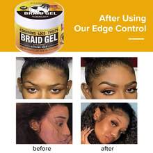 Strong Hold Braiding Gel Long-Lasting Hair Styling Product Suitable For Cornrows, Dreadlocks And Twists Tea Tree Oil Infused Hairline Gel Maintains Neat Braided Hairstyles Daily Styling Use 120ml - Hair Wax - View 7