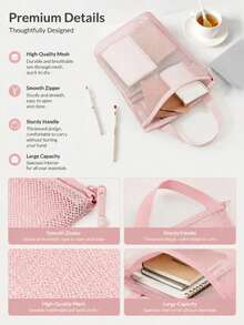 Large Waterproof Hanging Toiletry Bag, Multi-Functional Shaving And Grooming Kit Storage Bag, Can Store Lipstick, Makeup Brushes, Skincare Products, Phone, Coins And Small Items, Suitable For Home, Travel, Swimming, Gym, Dorm - Multicolor - View 10