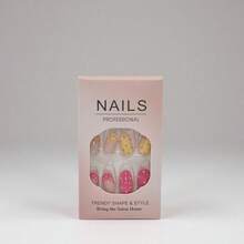 24pcs Short Oval Polka Dot Press-On Nails Set, Polka Dot Nail Art Makes Fingertips Shine, Suitable For Party, Dance And Daily Wear - Multicolor - View 6