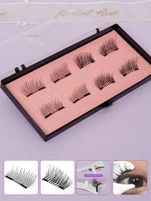Glue-Free Magnetic Design Soft Fluffy Curly Eyelashes With Natural Arc, Lightweight And Comfortable On Eyelids, Exquisite Makeup Look - View 3
