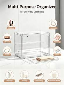Transparent High-Definition Collectible Display Box, Assembled Acrylic Box, Glass Box Alternative, For Displaying Figurines, Dolls, Decor, Home Storage And Organization, Gift Box, Transparent Vitrine, Transparent Storage Box, Makeup Storage - Multicolor - View 7