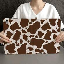 1件復古棕色牛紋平板翻蓋保護殼，附筆槽，相容 iPad 10代 Smart Case/Air 13(M3 2025)/Air 11/11(A16 2025)，相容 OPPO Pad、MatePad、Pad、Honor Pad、Pad - 彩色 - 查看 6