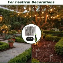 1pc U-Shaped Ground Stake, Lawn Fixing Stake, Outdoor 7-Shaped Ground Stake, Garden Fabric Fixing Stake, Galvanized Steel Ground Stake, Isolation Fence Stake, Used For Fixing And Controlling Fabric - U Shape - View 3