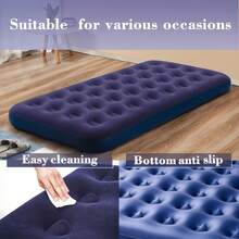 Camping Inflatable Mattress, Thick Textured PVC, Wear-Resistant Skin-Friendly, Breathable High Elasticity, Quick Inflation And Deflation, Foldable Waterproof, Suitable For Bedroom Guest Bed, Car Driving, Patio Garden Picnic Use - Multicolor - View 8