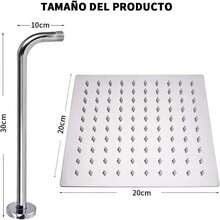 Fixed Showerheads - F-Krom Alaşımlı Duş Başlığı ve Duş Kolu - Görünüm 2