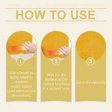 JAYSUING Water-Based Gold Paint, Horse Post Decorative Gold Paint, Outdoor Fence Shiny Gold Leaf Paint - Water-based Gold Paint - View 12