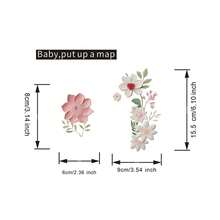 1 pieza 15*20cm (5.9 pulgadas*7.87 pulgadas) Pegatina de pared de enchufe floral de lujo 2D, marco de interruptor de sala de estar y dormitorio con diseño minimalista de flor y hoja, papel autoadhesivo (puede haber una ligera diferencia de color debido a la iluminación diferente) - Multicolor - Ver 8
