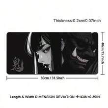 1 Japanese Oni Mask Girl Control Mouse Pad XXL Mouse Pad E-Sports Keyboard Pad Gaming Equipment Accessories Mouse Pad - View 10
