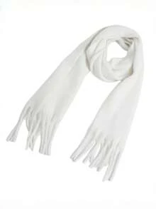 1pc Women's Solid Color Mohair Scarf, Autumn/Winter New Style One-Piece Collar Korean Version Premium Thick Warm Shawl - Multicolor - View 10