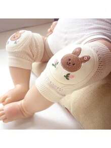 Baby Knee Pads Set, Infant Crawling & Walking Anti-Fall Knee And Elbow Protectors, Non-Slip Protection, Warm & Breathable 3D Mesh, Baby Essentials - 0-3 Years Old - View 2