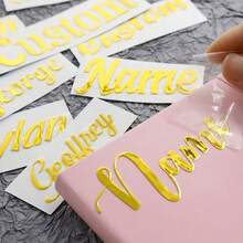1/2/3/4/5/6/8/10pcs Personalized Crystal Name Stickers/Transfer Decals, Name Labels, 4 Sizes Available, Multiple Colors, Perfect Back To School Essential For Teachers And Parents - Multicolor - View 5