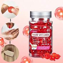 MORE BEAUTY 120/80/40piezas Aceite Capilar en Cápsulas Rojas con Esencia Nutritiva, Suero para Cabello de Fácil Aplicación, Fórmula Ligera con Aceites de Argán, Macadamia y Aguacate, Ideal para Mejorar la Apariencia del Cabello, Dejar Sensación Suave y Agradable, Accesorio Esencial de Belleza para Mujeres Modernas - Rojo - Ver 4