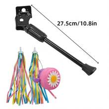 1 Set Small Bicycle Kickstand Kit, Bicycle Kickstand, Handlebar Tape, Bell, Suitable For 12/14/16/18 Inch Wheel Single-Sided Rear-Mounted Bicycle Support Stand, Non-Adjustable - Multicolor - View 7