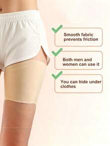 2pcs/Set - Thigh Compression Sleeves & Straps | Suitable For Running & Sports | Thigh Sleeves | Unisex Elastic Thigh Compression Support Band With Non-Slip Grip - Multicolor - View 8