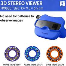 兒童3D觀看器 新款3D立體觀看眼鏡 / 3D觀看探索觀看機 3D影像機 兒童百科 / 百科玩具圖案幻燈片相機圖片觀看機 教育早期兒童探索相機 指尖探索 親子科學教育玩具 男孩女孩觀看機 嬰兒動物立體全景觀看器 教育玩具 生日禮物，適合3歲及以上兒童 節日禮物，無需電池 - 彩色 - 查看 13