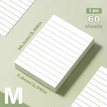 1/3/5/6/10/20pcs, Lined, Grid Sticky Notes, Portable Student Note Marking, Writing Sticky Note Pads, Self-Adhesive Sticky Note Pads Suitable For School Office Large Medium Small School Supplies - White - View 12