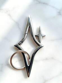 Fashionable New 1pc Asymmetric Climbing Carabiner Axe Design Keychain, Minimalist Niche Creative Key Pendant, Backpack Charm, Party Gift - Silver - View 13