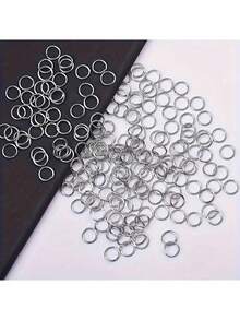 10/100pcs Gold & Silver Open Jump Rings - High Quality Metal Open Ring Connectors, Suitable For DIY Jewelry Making Accessories - Multiple Sizes (4-10mm), Can Be Used For Customized Designs - Multicolor - View 1