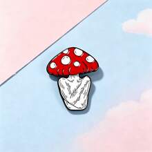 1pc Fun Mushroom Man Series Alloy Badge Creative Exquisite Niche Mushroom Man Butt Shaped Brooch Backpack Pin Accessory Jewelry - Multicolor - View 7